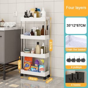 2 pic 4 layer Moveable storage racks